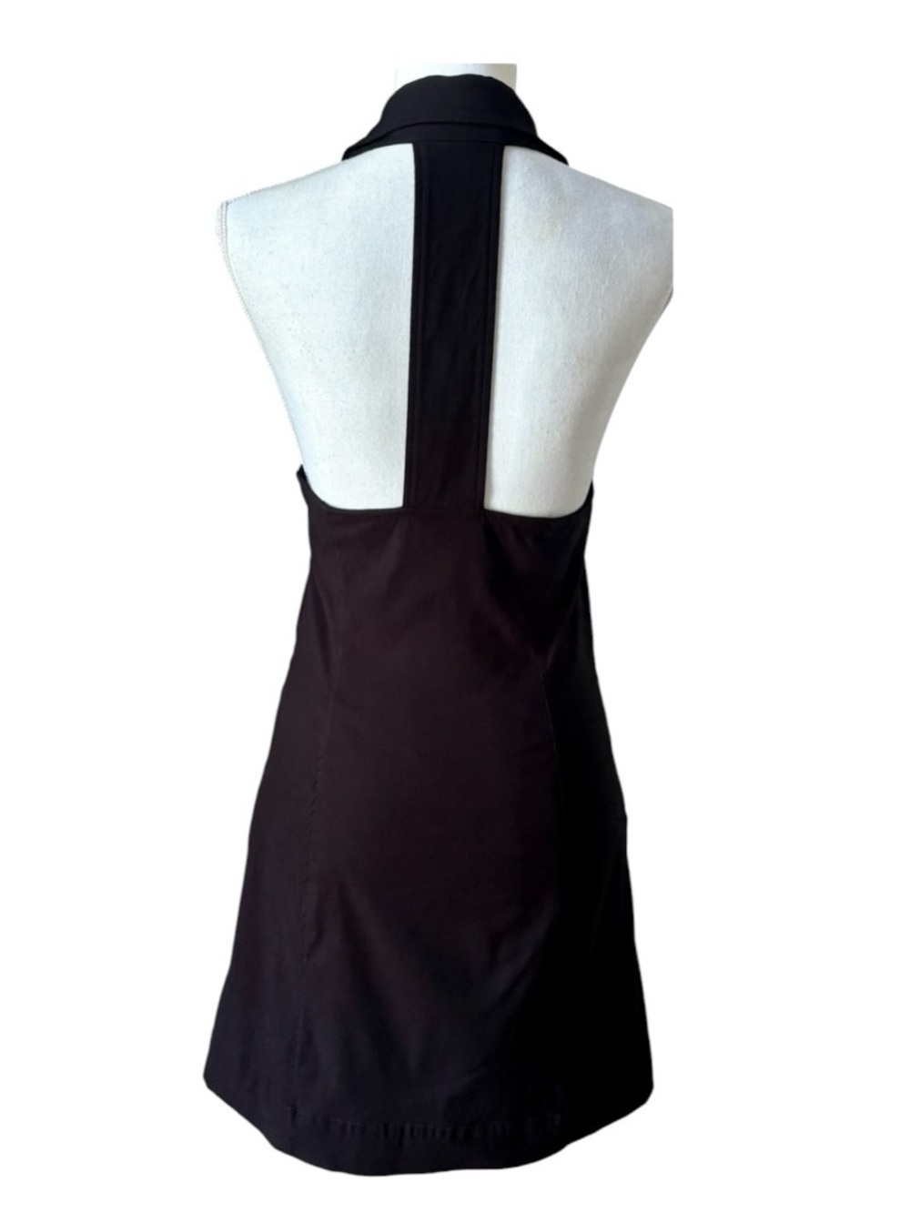 Maeve Anthropologie Black Amelia Collared Halter T Back Blazer Mini Dress L NWOT - Picture 9 of 12